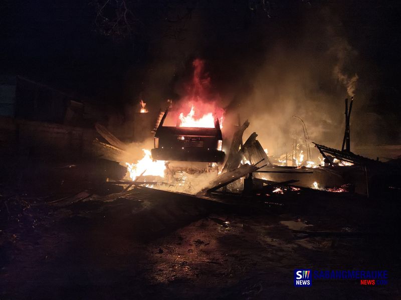 Kebakaran Hanguskan Satu Rumah dan Mobil di Bagan Batu, Kerugian Capai Rp300 Juta