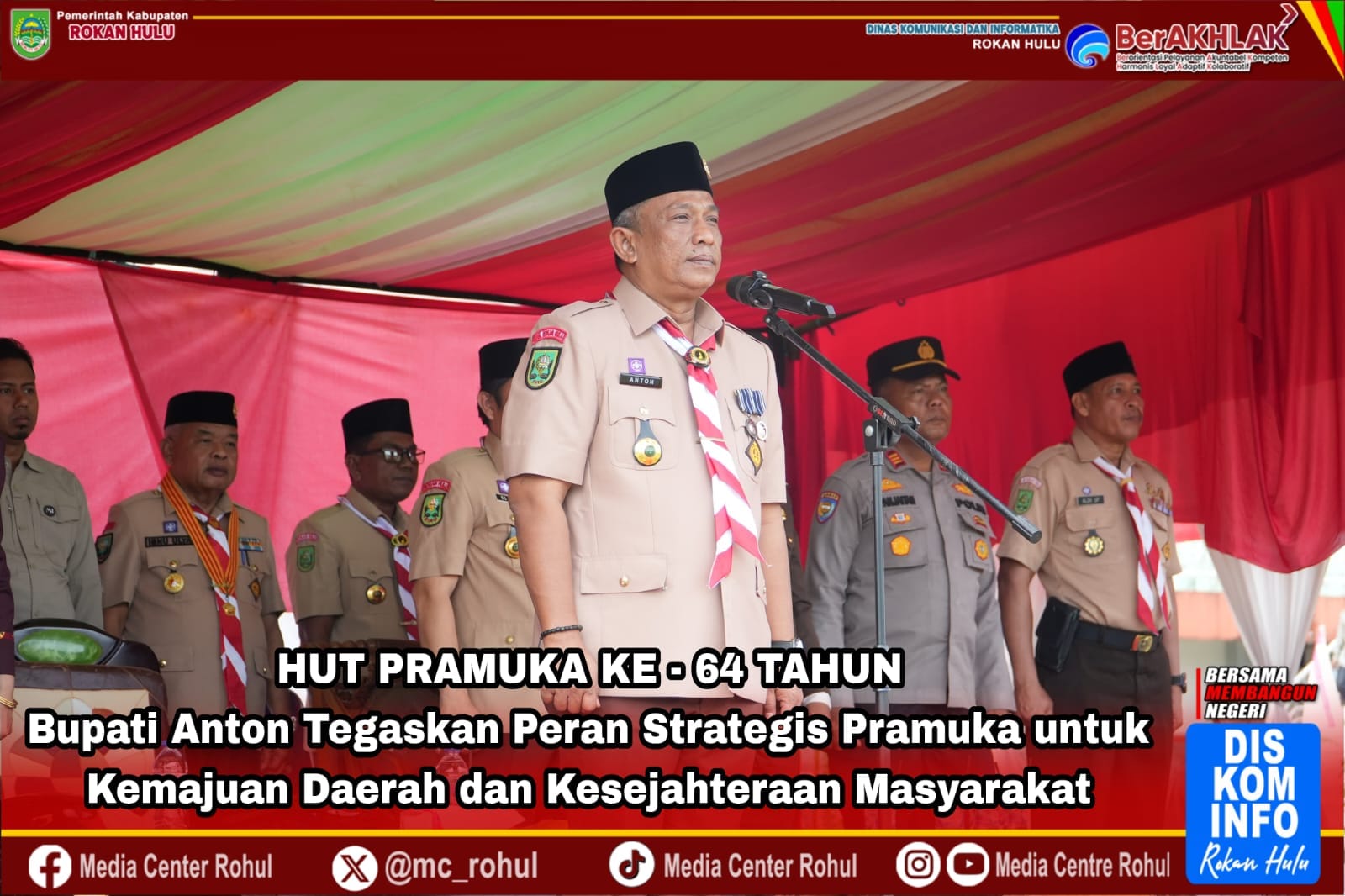 Bupati Anton Tegaskan Peran Strategis Pramuka untuk Kemajuan Daerah dan Kesejahteraan Masyarakat