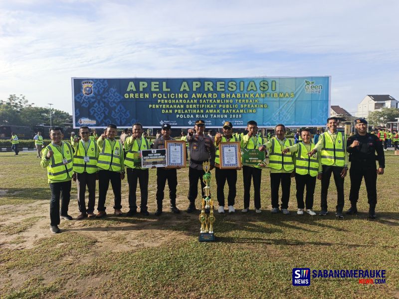 Kolaborasi Masyarakat dan Polisi Berbuah Manis, Satkamling Kedaburapat Juara II se-Riau