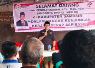 Anggota DPD Penrad Siagian Ajak Warga Samosir Konsolidasi Perjuangkan Tanah Gemeente