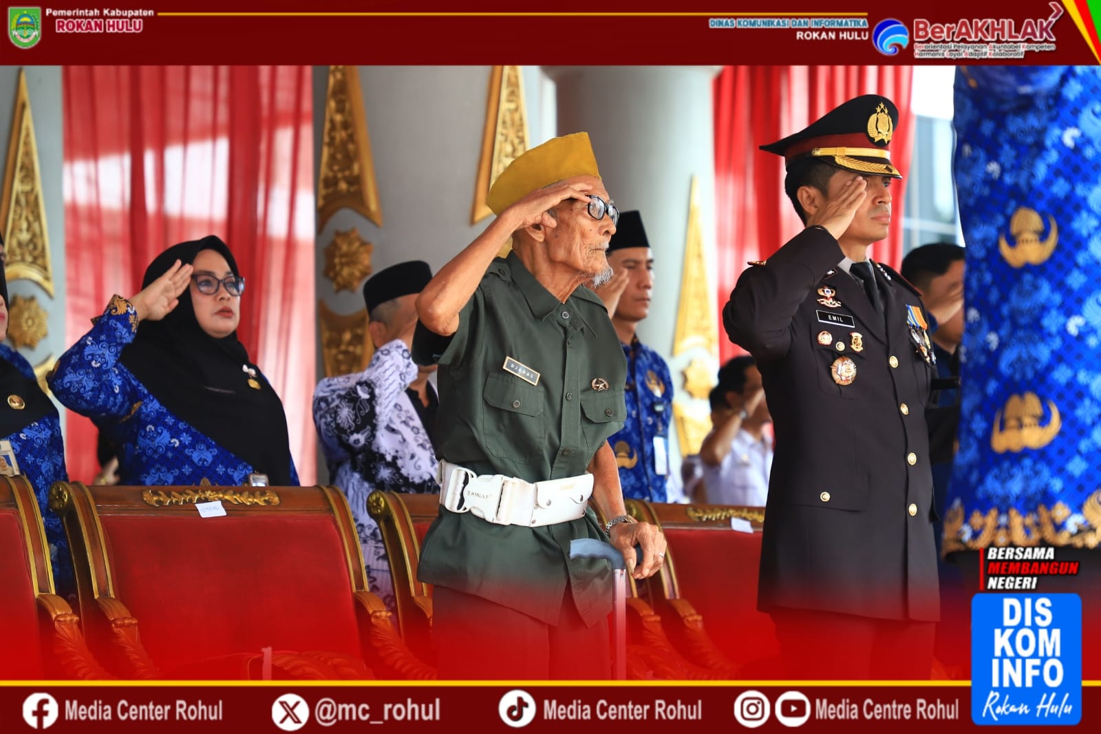 Pemkab Rohul Gelar Upacara Peringatan Hari Pahlawan Nasional ke-80