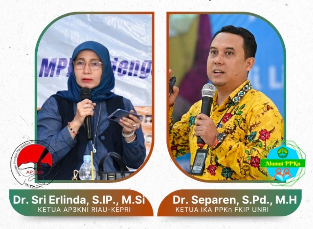 Dr Separen Terpilih Jadi Ketua IKA PPKn FKIP Unri, Dr Sri Erlinda Jadi Ketua AP3KNI Riau-Kepri
