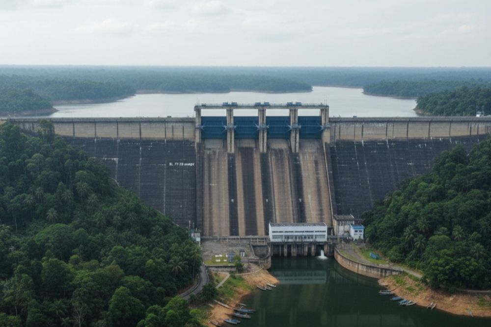 Elevasi Waduk PLTA Koto Panjang Naik Tipis 3 Sentimeter Pagi Ini