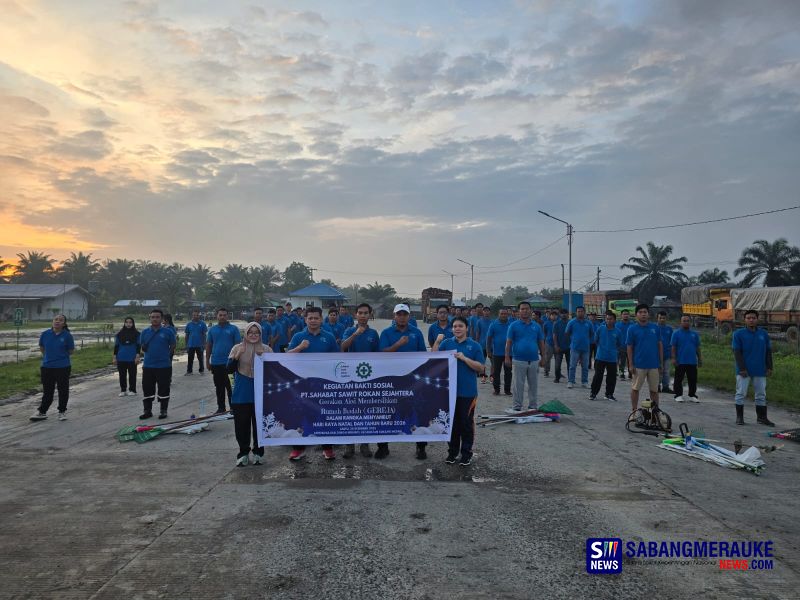 PT Sahabat Sawit Rokan Sejahtera Gelar Bakti Sosial, Bersihkan Enam Gereja Sambut Natal dan Tahun Baru