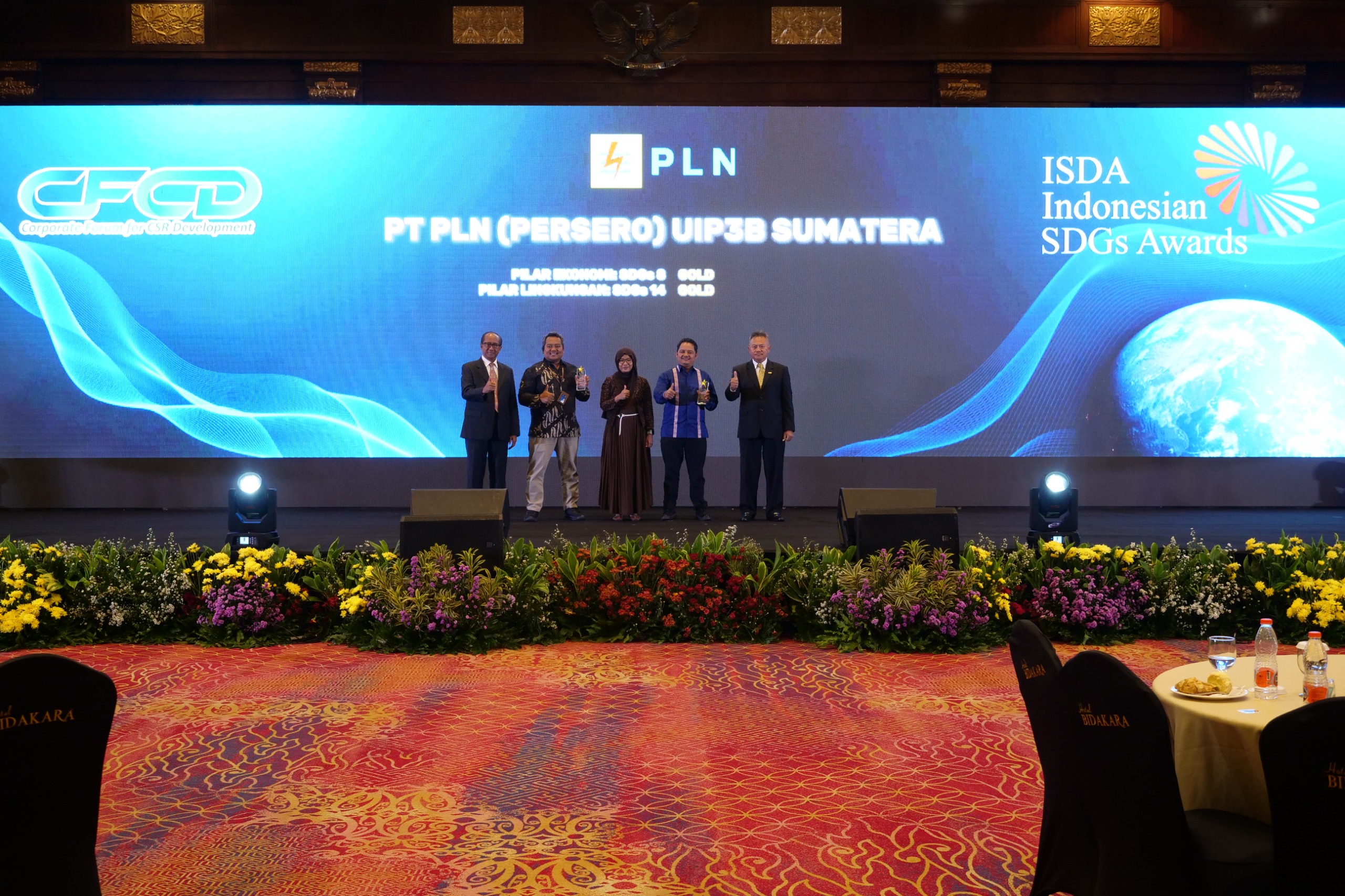 PLN UIP3B Sumatera Raih Dua Penghargaan Gold pada Indonesia SDGs Award 2025