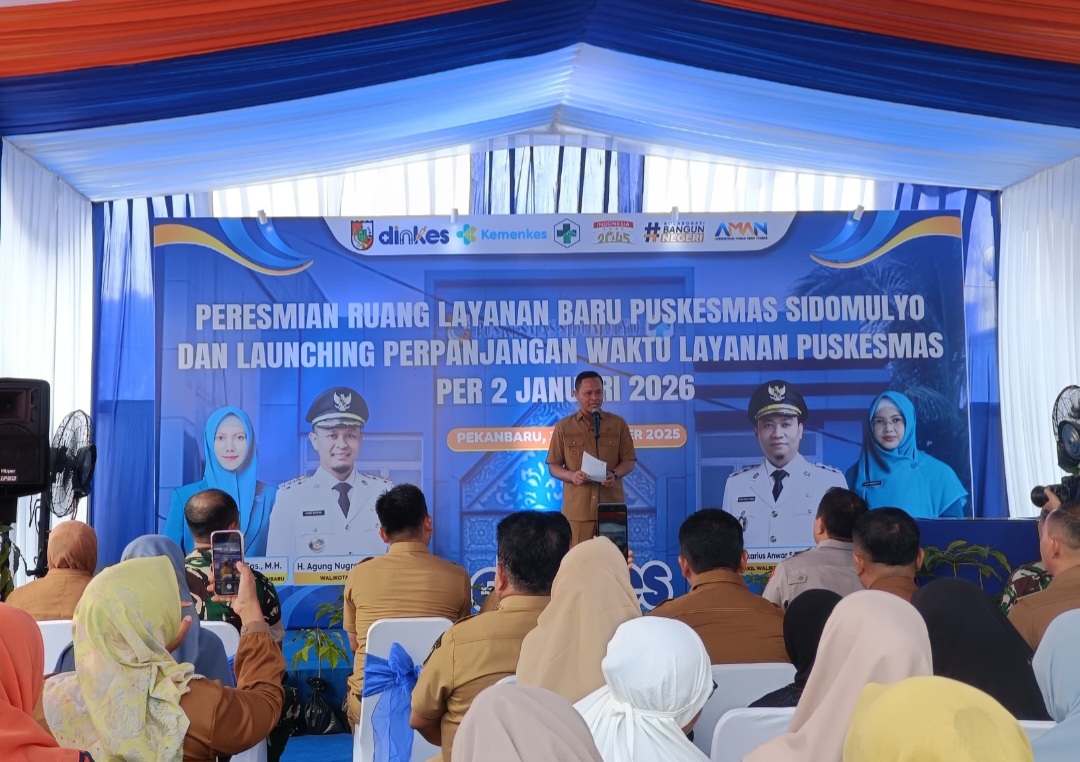 Wako Pekanbaru Resmikan Ruang Pelayanan Baru Puskesmas Sidomulyo