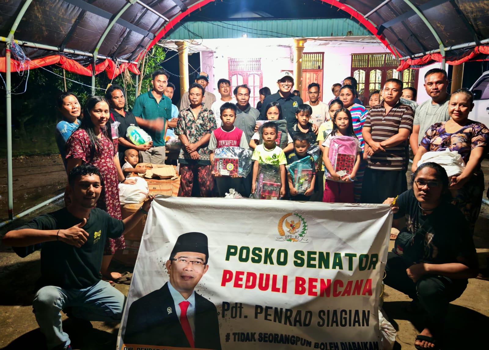 Dari Tapteng hingga Tapsel, Anggota DPD Penrad Siagian Salurkan Bantuan Tahap Keempat untuk Korban Bencana