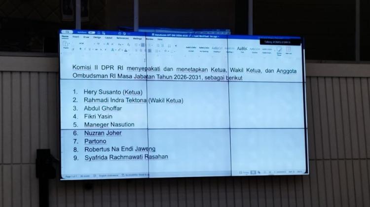 Inilah 9 Anggota Ombudsman RI Periode 2026-2031 yang Ditetapkan DPR
