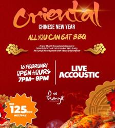 Malam Imlek Penuh Cita Rasa, PRIME PARK Hotel Pekanbaru Hadirkan Oriental BBQ All You Can Eat