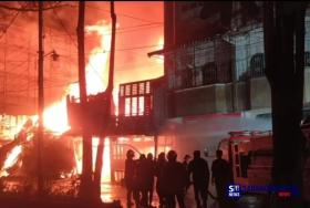 Empat Bangunan di Bagansiapiapi Ludes Terbakar