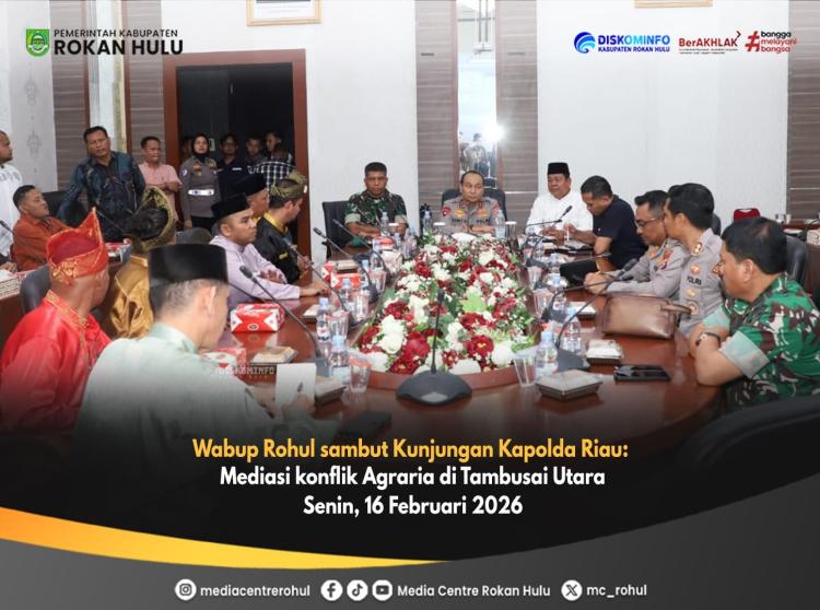 Wabup Rohul Sambut Kunjungan Kapolda Riau: Mediasi Konflik Agraria di Tambusai Utara