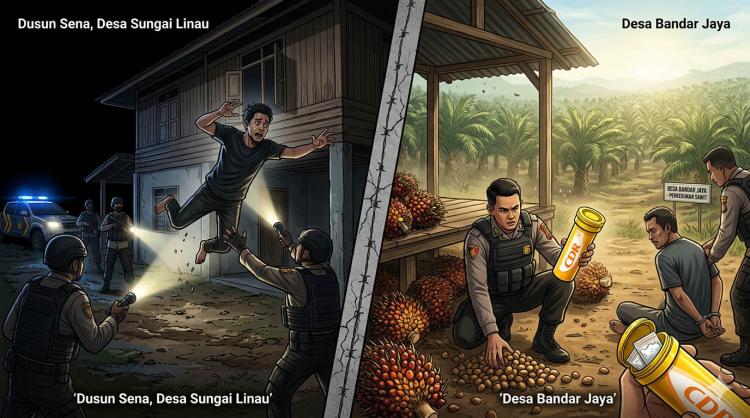 Kejar-kejaran Menegangkan di Siak Kecil: Dari Aksi Melompat Rumah Hingga Penggerebekan Tengah Kebun Sawit!