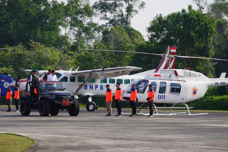 BNPB Kirim Dua Unit Helikopter Patroli Perkuat Penanganan Karhutla di Provinsi Riau