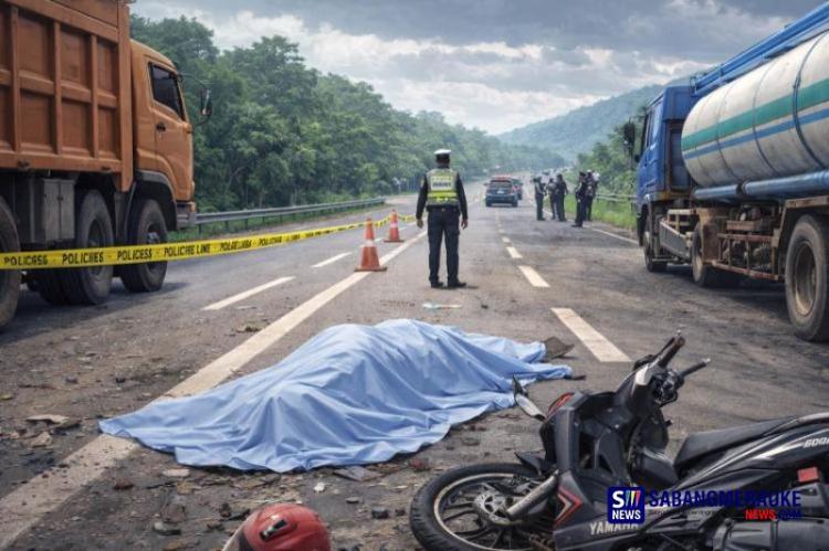 Tragedi KM 12 Kampar: Niat Hati Menuju Kuansing, Nyawa Pria Tarai Bangun Melayang di Balik Truk Tangki