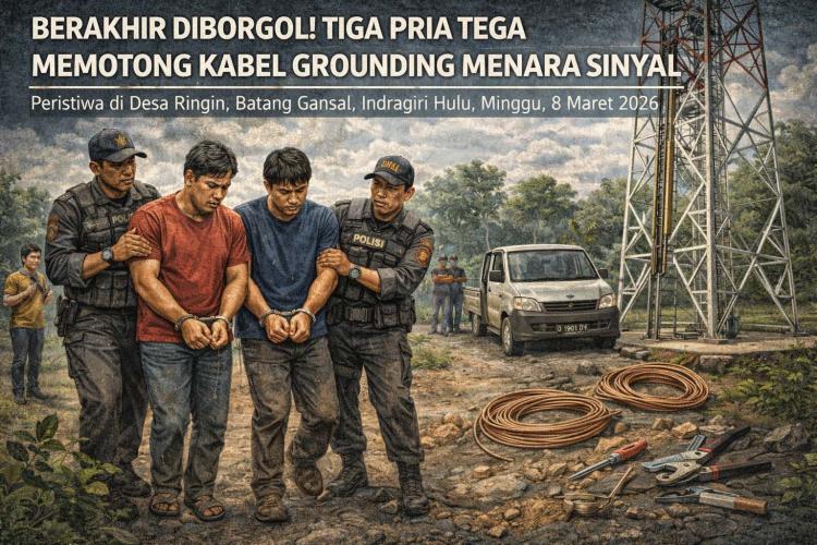Drama Maling Kabel di Batang Gansal: Tertangkap Basah, Mobil pun Disita Petugas!