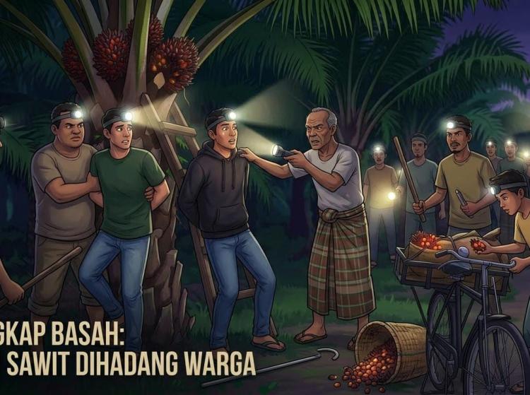 Mobil Baru Belum Lunas, Sawit Orang Jadi Sasaran! Aksi 3 Warga Rohul Berakhir Malu