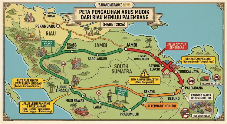 Jalintim Lumpuh! Pemudik Riau Dialihkan, Perjalanan Berubah Jadi Ujian Panjang