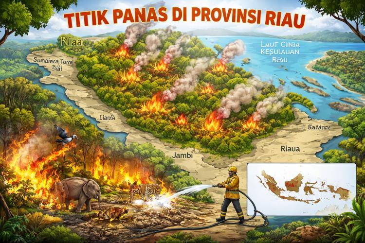 113 Hotspot Meledak di Riau Rabu Hari Ini, Bengkalis dan Dumai Jadi Episentrum
