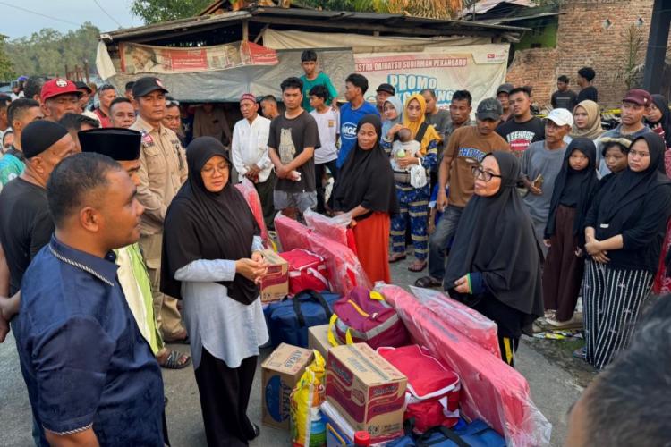 Lima KK Terdampak Kebakaran di Tualang, Pemkab Siak Siapkan Bantuan dan Hunian Sementara