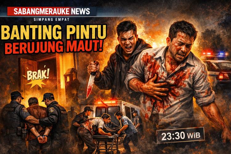 Tersinggung Pintu Dibanting, Karyawan Ngamuk dan Tusuk Perut Majikan 10 Kali