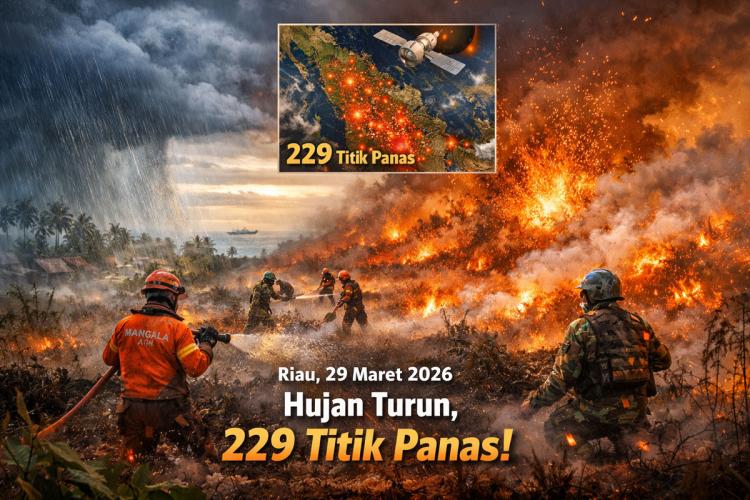 Hujan Turun Tapi Riau Malah Membara? Paradoks Gila 229 Titik Api Muncul Serentak!