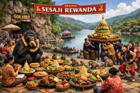 Unik dan Sakral! Saat Kera “Turun Gunung” di Tradisi Sesaji Rewanda Semarang