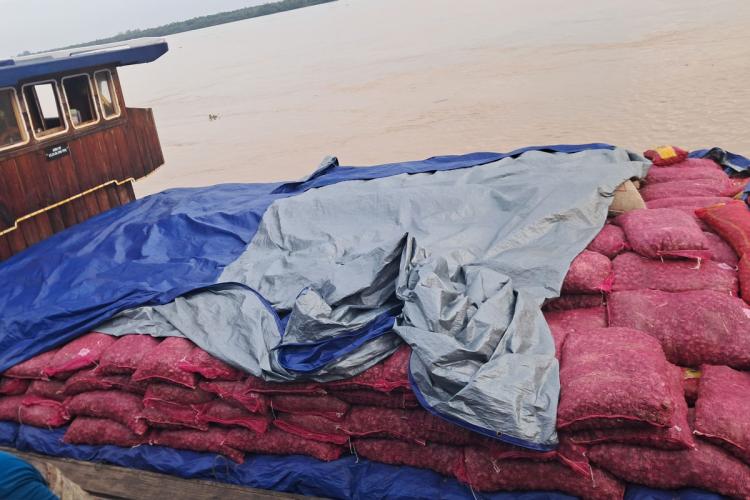 Kapal Misterius Bawa 60 Ton Bawang Ilegal Disergap di Tembilahan