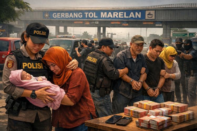 Pintu Tol Marelan Jadi Saksi Transaksi Bayi Rp25 Juta, Ibu Kandung Tega Menjual Darah Daging Sendiri!
