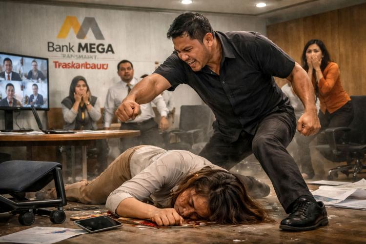Suami Bos Bank Mega Ngamuk! Karyawan Istri Dihajar Sampai Pingsan Saat Rapat
