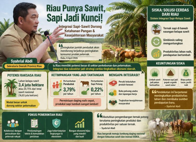 Harta Karun Riau Terungkap! Lahan Sawit Jutaan Hektare Ternyata Bisa Jadi Pabrik Daging