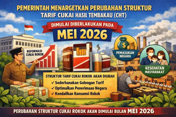 Pemerintah Targetkan Perubahan Struktur Tarif Cukai Rokok Berlaku Mei 2026