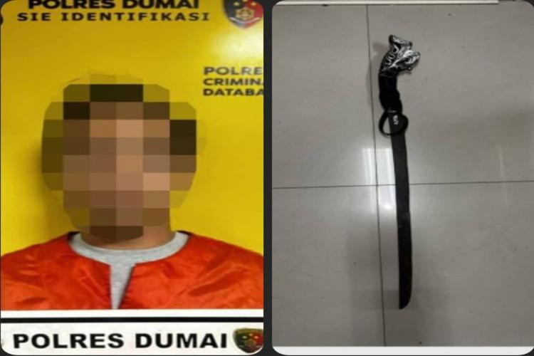 Pendekar Samurai Ngamuk di Dumai, Ibu Rumah Tangga Jadi Target Ancaman Brutal
