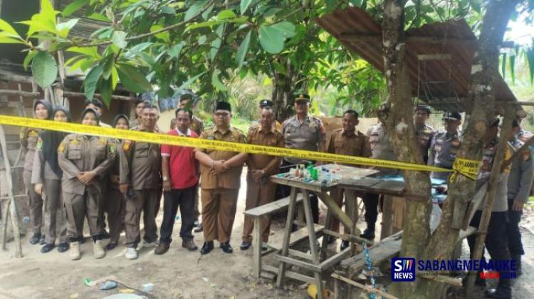 Polsek Pujud Tertibkan Lokasi Rawan Narkoba, Pasang Police Line di Sejumlah Titik