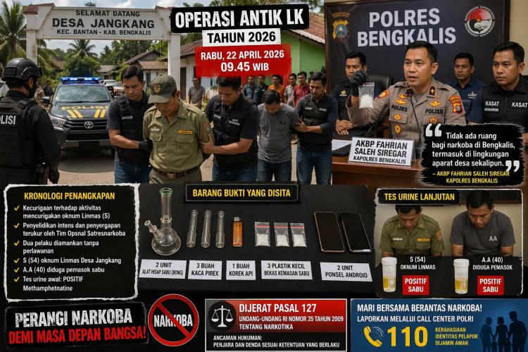 Harusnya Jaga Desa, Oknum Linmas Jangkang Malah Asyik "Nyabu" Bareng Bandar!