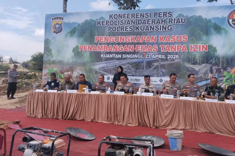 Sungai Kuantan Tercemar Merkuri, Polisi Gempur Tambang Emas Ilegal Tanpa Ampun