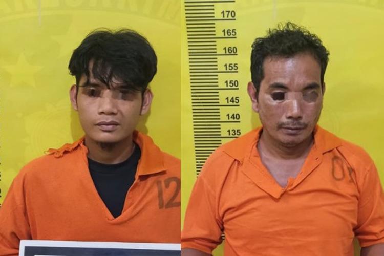 Sabu Disembunyikan di Pot Bunga, Dua Pria Seberida Tertangkap Tengah Malam
