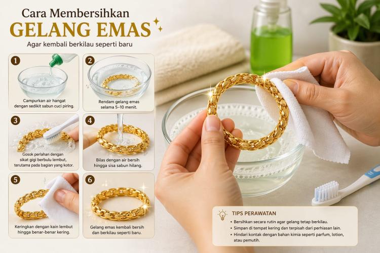 Langkah Efektif Membersihkan Gelang Emas untuk Meningkatkan Harga Jual