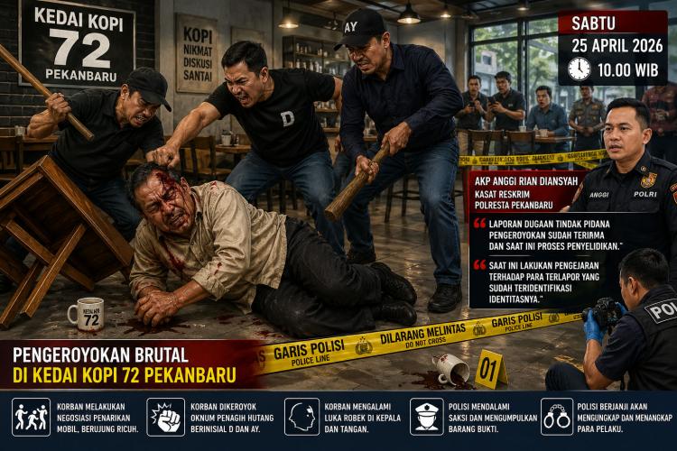 Negosiasi Mobil Berujung Brutal, Pria 53 Tahun Babak Belur Dikeroyok Debt Collector