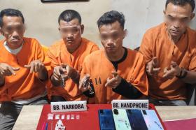 Pesta Sabu di Kolam Ikan Berujung Apes, Empat Warga Kuok Diciduk Polisi Kampar!