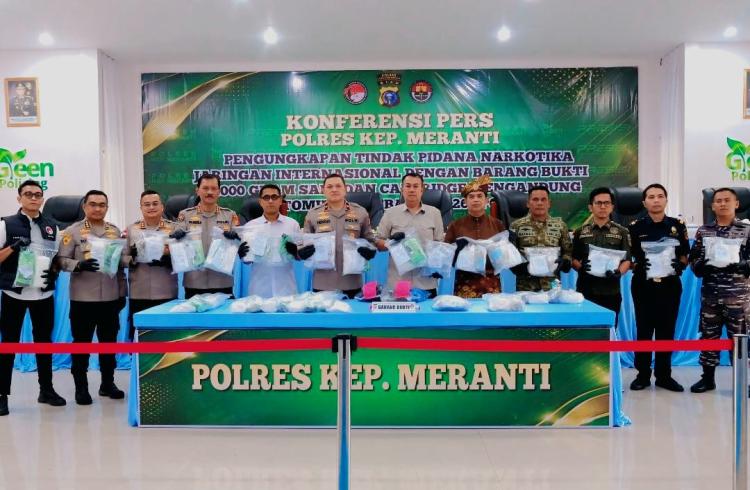 Polres Kepulauan Meranti Bongkar Sindikat Narkoba Internasional, Amankan 27 Kilogram Sabu 