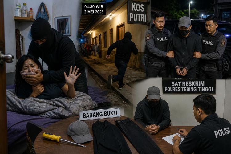 Subuh Mencekam: Pria Bertopeng Bobol Kos Putri, Korban Dilumpuhkan dan Dicabuli