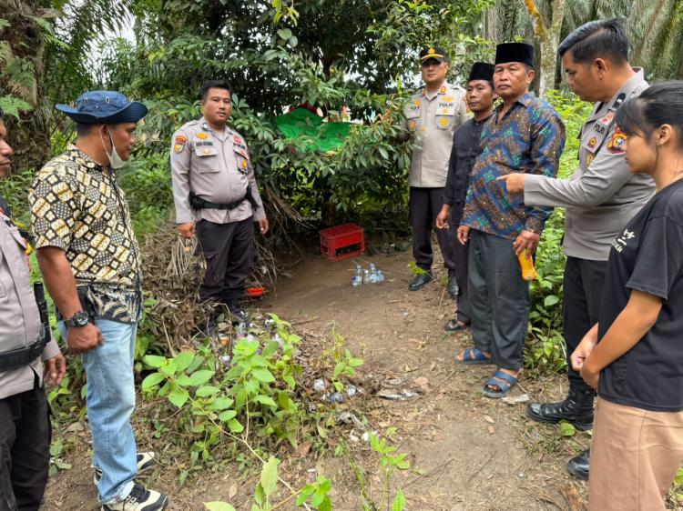 Polsek Pujud Sisir Sejumlah Titik Diduga Lokasi Narkoba, Bong dan Alat Hisap Bekas Ditemukan