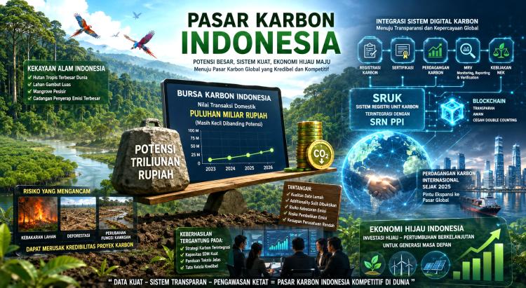 Pasar Karbon RI Masih Sepi, BRIN Bongkar Masalah Besar di Balik Bursa Hijau Indonesia