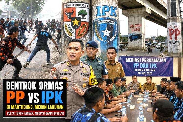 Medan Membara! PP dan IPK Kembali Bentrok Brutal di Jalanan, Sajam dan Senapan Angin Bertebaran