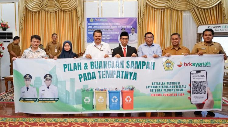 BRK Syariah Dukung Digitalisasi Retribusi Persampahan di Kabupaten Karimun