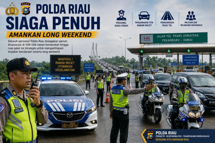 Siap-Siap! Titik Macet dan Tol Riau Diserbu Kendaraan, Polisi Siaga Penuh