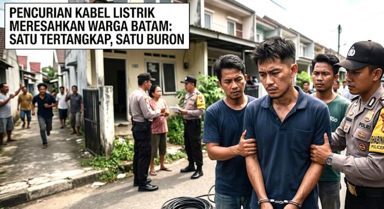 Rumah Kosong di Batam Dibobol Maling Kabel, Warga Kejar Pelaku Sampai Tertangkap