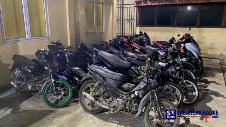 Patroli Balap Liar, Polsek Bagan Sinembah Amankan 17 Motor Diduga Balap Liar