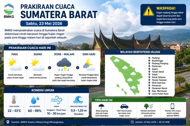 Cuaca Sumbar Hari Ini: Panas Menyengat, Hujan Datang Tanpa Permisi