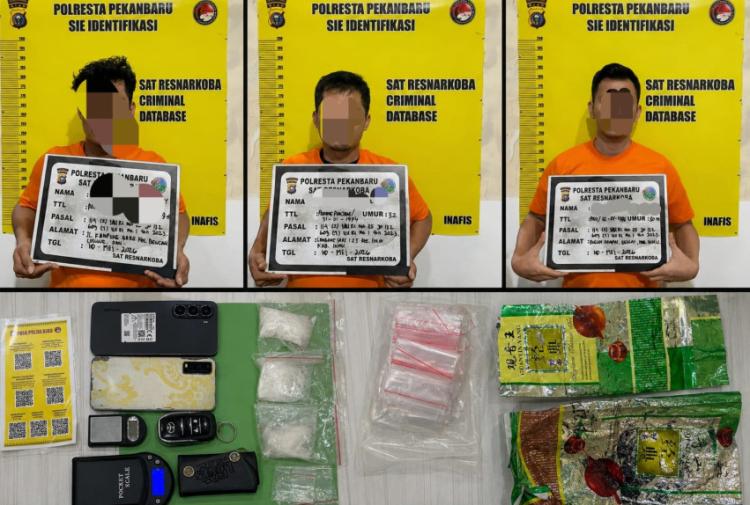 Jaringan Sabu Pekanbaru–Tembilahan Dibongkar, Polisi Sita Hampir 80 Gram Narkotika